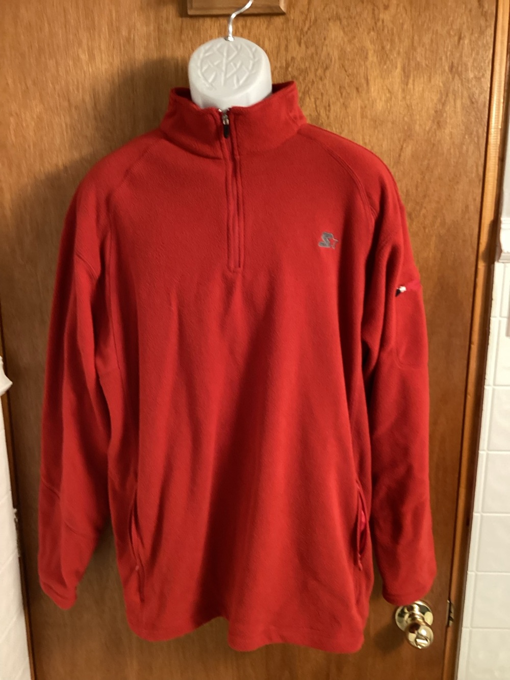 MENS Starter Quarter -Zip Fleece Pullover Jacket Sz. L